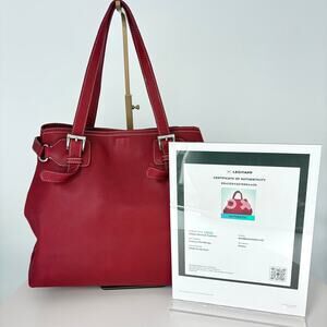 Authenticated Prada Vitello Daino in pebble leather shoulder purse